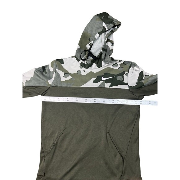 Nike Dri-FIT Hoodie Mens M Green Camo Fleece Pullover Comfy Warm Sports Hunting - Picture 8 of 9